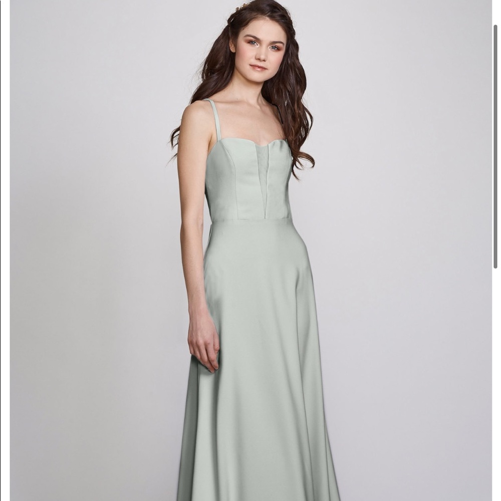 Theia Hunter Green Bridesmaid Dress